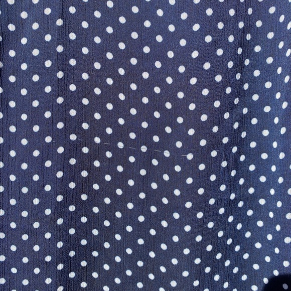 🔵HOST PICK!⚪️ Navy and White Polkadot Swing Dress with a Bow - Picture 7 of 8
